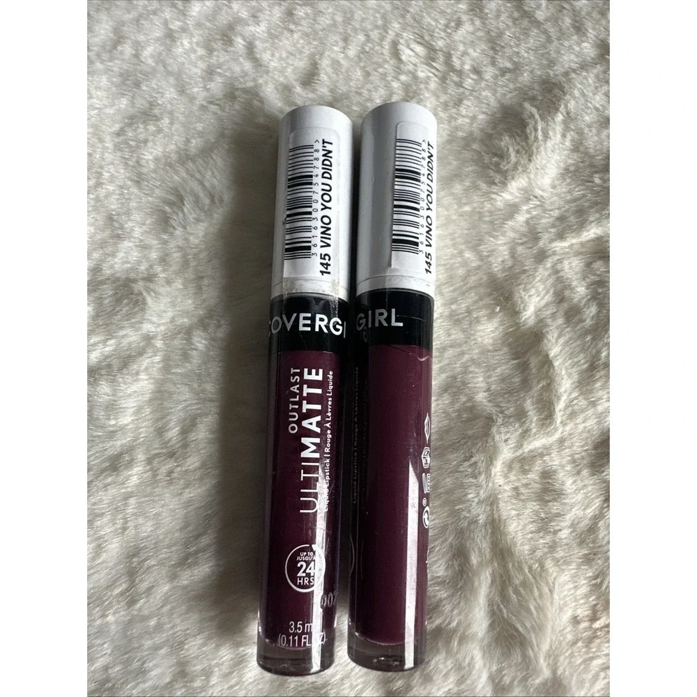 (2) Covergirl Outlast Ultimatte Liquid Lipstick Sealed 145 -‎ Vino You Didn't